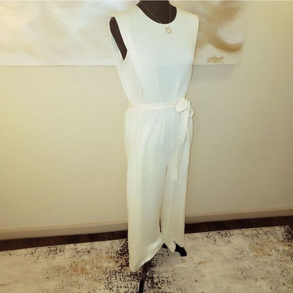 Max Studio French Terry Waist-Tie Jumpsuit - Picture 6 of 16